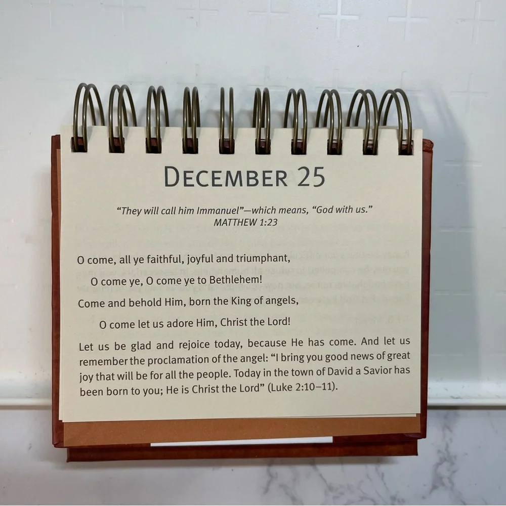 Daily Devotional Desk Calendar, Christian Undated